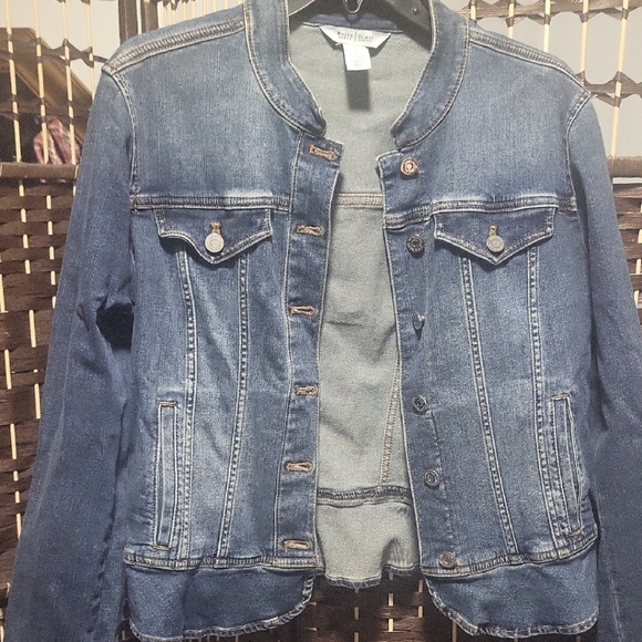 White House Black Market Jackets & Blazers - White House Black Market Dark Blue Jean Jacket